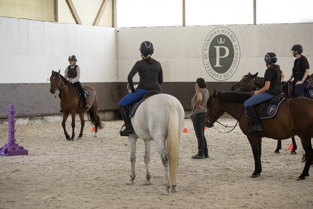 Cours à l'école d'équitation de l'Écurie du Pasquiers